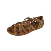 Gentle Souls Womens Orly Cork Flat Ghillie Sandal Shoes, Natural Floral, US 9