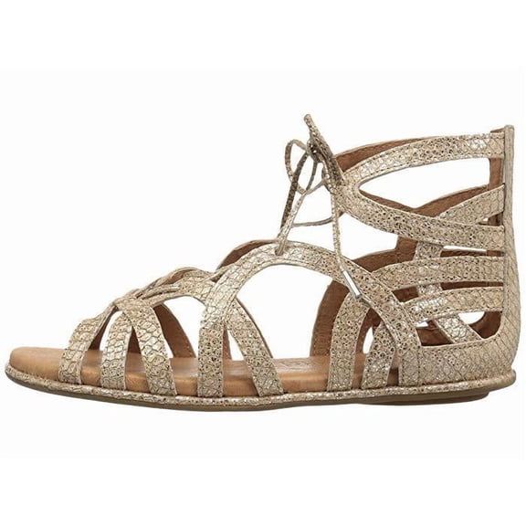 gentle souls by kenneth cole women's break my heart 3 gladiator sandal, gold, 5 m us