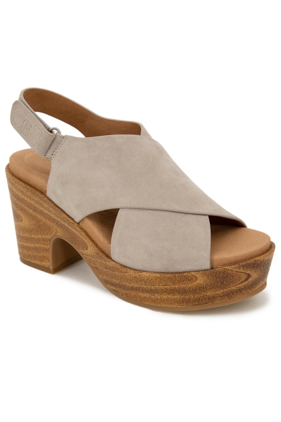 by Kenneth Cole Womens Dani Cross Suede Open Toe Ankle Strap