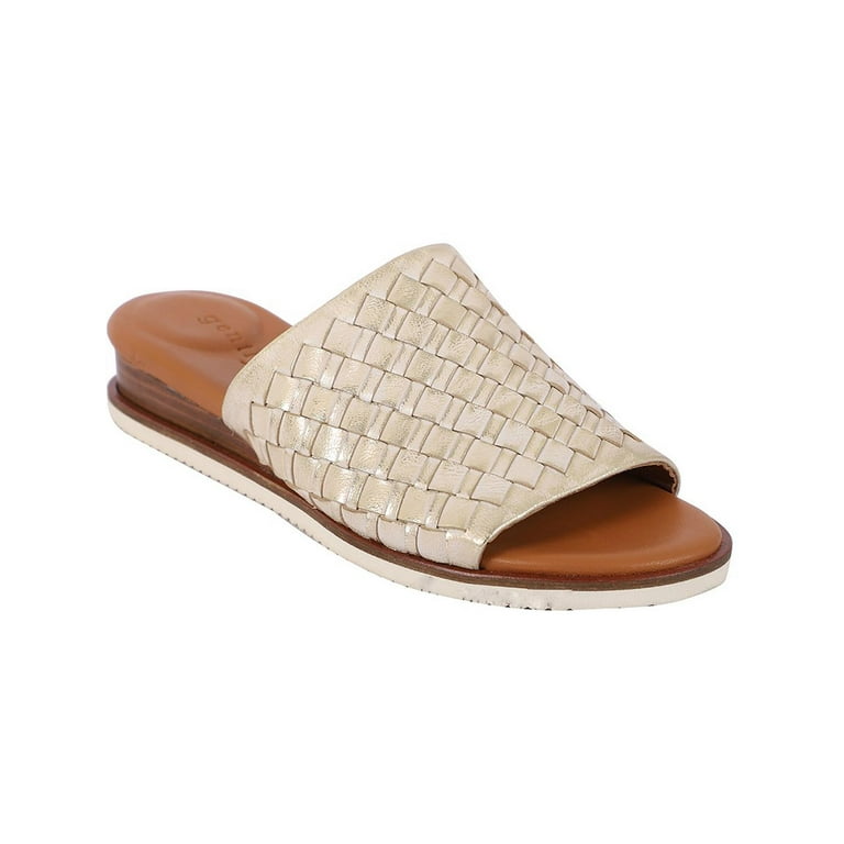Gentle Souls by Kenneth Cole Womens Angie Cushioned Footbed Slide Sandals in Leather Walmart