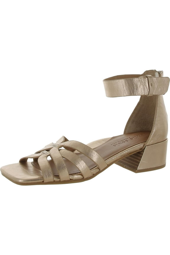 by Kenneth Cole Womens Break My Park Leather Zipper Block Heel