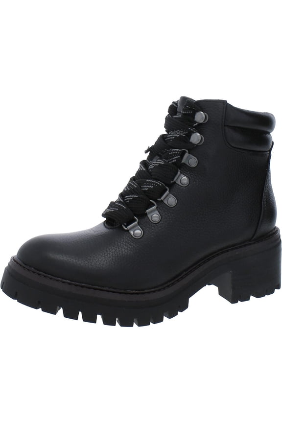 by Kenneth Cole Womens Brooklyn Leather Combat & Lace-up Boots