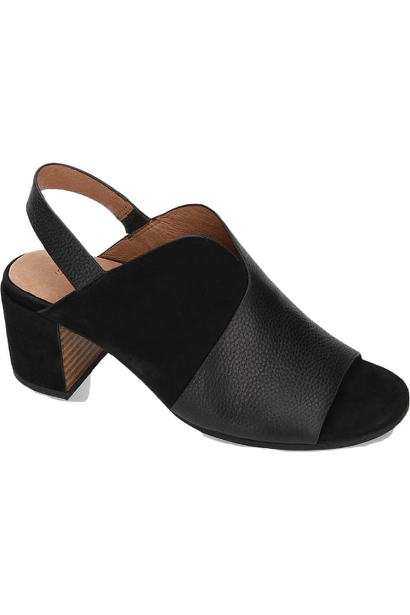 by Kenneth Cole Womens Charlene Hooded Leather Heel Sandals