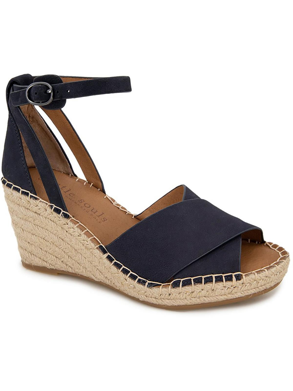 STYLE \u0026 COMPANY Womens Black Criss Cross Straps Side Elastics Cushioned  Zaddie Almond Toe Wedge Slip On Dress Espadrille Shoes 9.5 M - Walmart.com