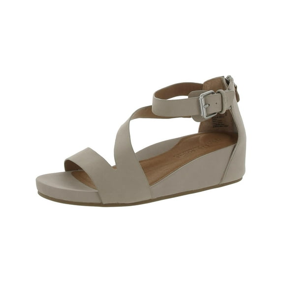 Gentle Souls by Kenneth Cole Womens Gwen Suede Ankle Strap Wedge Sandals
