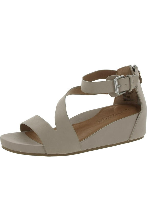 by Kenneth Cole Womens Gwen Suede Ankle Strap Wedge Sandals