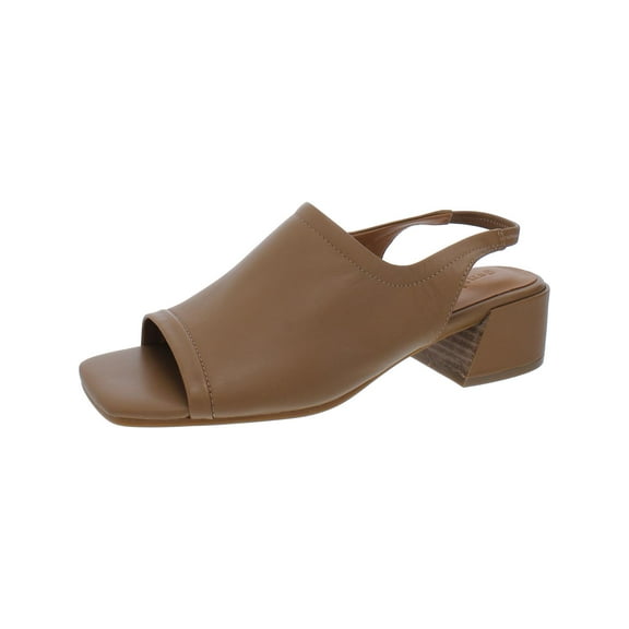 Gentle Souls by Kenneth Cole Womens Penny Leather Peep-Toe Slingback Sandals