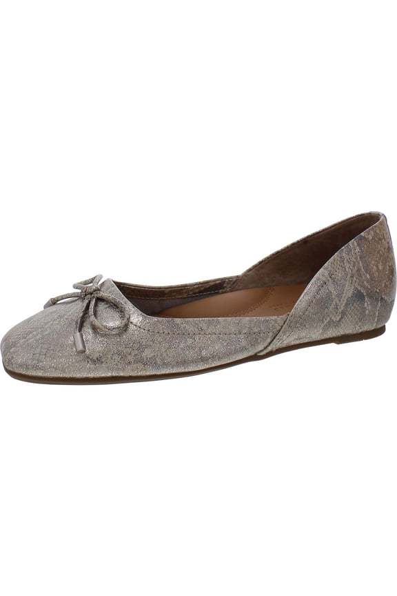 by Kenneth Cole Womens Sailor Leather Bow Ballet Flats