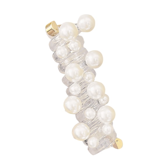 Gentle No Damage Spiral Hair Ties for Women, Soft Elastic Braided Pearl Hairwire, Telephone Coil, Everyday Wear