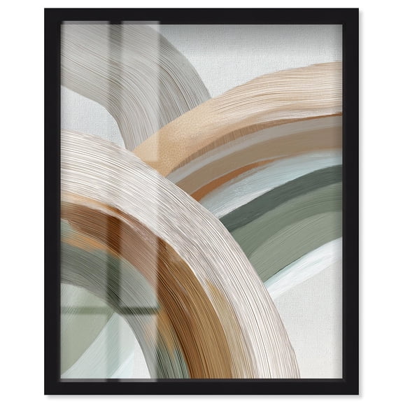 Gentle Swell I Shadowbox Print Green Wall Art by Art Remedy, Black Frame, 30 x 36