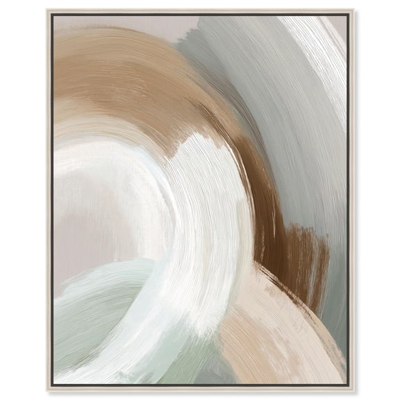 Gentle Swell II Canvas Print Green Wall Art by Art Remedy, Silver Frame, 20 x 24