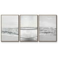 thumbnail image 1 of Gentle Tides I - Framed Premium Gallery Wrapped Canvas L Frame 3 Piece Set - Ready to Hang, 1 of 9