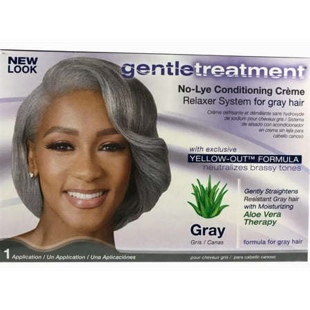 Gentle Treatment No Lye Conditioning Creme Relaxer For Gray Hair, Pack of 2