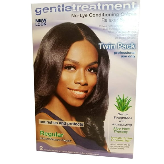 Gentle Treatment - No-Lye Conditioning Creme Relaxer System 2 PACKS REGULAR