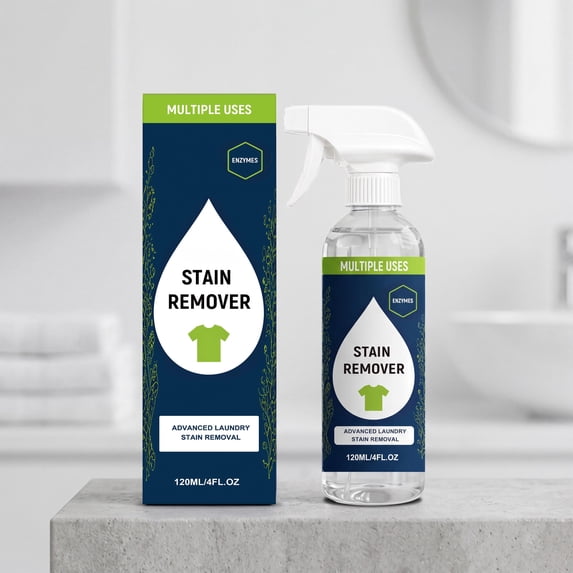 Gentle Yet Powerful Stain Remover Spray, Travel and Laundry Stain Cleaner for Clothes, Stains, Oil and Plant-Based Fabric Spot Cleaner for Daily & Home Essentials (Stain Remover Spray, 4 fl oz)
