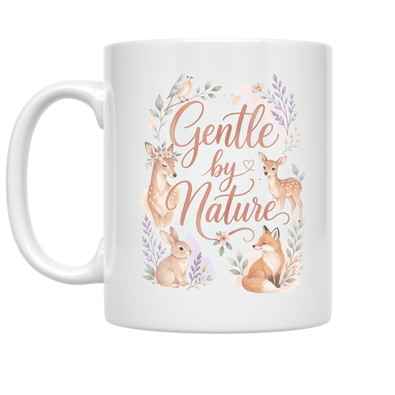 Gentle by Nature Forest Design - Nature Enthusiast - 11 oz Ceramic Coffee Mug