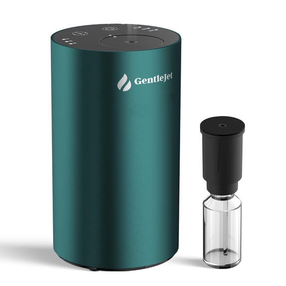 GentleJet LiteMist Waterless Essential Oil Diffuser, Aluminum Cold Air Nebulizing Aroma Diffuser, USB-C Rechargeable Portable Scent Diffuser for Home Car Office, 0.7 oz Capacity, Quiet <35dB