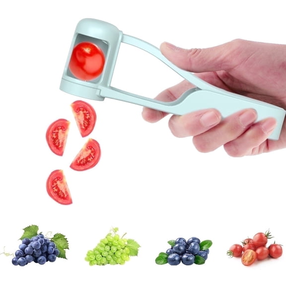Luvan Plastic Grape Cutter for Toddlers,Cherry Tomatoes Blueburry Fruit Quarters Slicer Kitchen Utensils