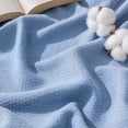 thumbnail image 1 of GentleSoft 100% Cotton Blanket Twin XL Size for Bed - Breathable and Lightweight, Soft Cozy Textured Herringbone Woven Summer Blanket for College Dorm, Ashley Blue, 66x90 inches, 1 of 4