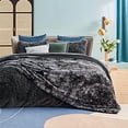thumbnail image 1 of GentleSoft Sherpa Fluffy Blanket Queen Size for Bed - Fleece Warm and Cozy for Women Gift, Plush & Fuzzy Faux Fur Christmas Blanket for Couch, Sofa Decor, Tie Dye Design, Black, 90x90 Inches, 1 of 5