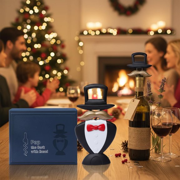 Gentleman 3 in 1 Ah So Two Prong Wine Opener & Cork Remover,Triple-Function Collector's Tool for Aged Wines & Beer with Premium Display Gift Box