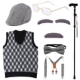 thumbnail image 1 of Gentleman Costume for Kids 100 Days of School Costume for Boys with Gentleman Hat, Old Person Glasses, 1 of 3