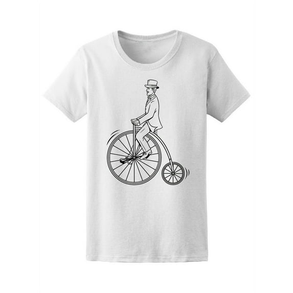 Gentleman Riding Vintage Bike T-Shirt Men -Image by Shutterstock, Male Medium