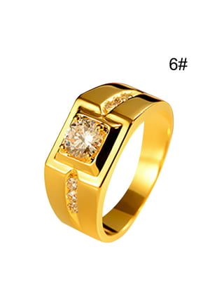 Simple 24K yellow Gold Plated Ring for women Mens Engagement Wedding  Frosted Rings Gold Finger Rings Fashion High Jewelry Gifts