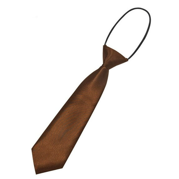 Gentleman Tie Classic Tie Hedging Child Dress Up Tie For Children Solid Color Tie Children's Tie BROWN