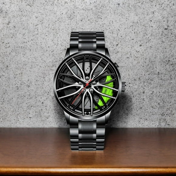 "Gentleman's Elite Chronograph | 40mm Swiss-Made Quartz | 316L Surgical Steel | 24H Tactical Dial | 100M Waterproof | Anti-Reflective Sapphire | Limited Edition Executive Timepiece (Green)