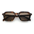 thumbnail image 1 of Gentlemanly Hipster Boho Horn Rim Retro Plastic Hustler Sunglasses Tortoise - Brown, 1 of 8