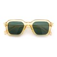 thumbnail image 1 of Gentlemanly Hipster Boho Horn Rim Retro Plastic Hustler Sunglasses Yellow - Green, 1 of 8