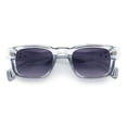 thumbnail image 1 of Gentlemanly Hipster Narrow Rectangle Horn Rim Mens Plastic Sunglasses Slate - Smoke, 1 of 8