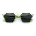 thumbnail image 1 of Gentlemanly Keyhole Bridge Thin Horn Rim Hipster Fashion Sunglasses Light Green - Black, 1 of 8