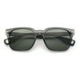 thumbnail image 1 of Gentlemanly Retro Fashion Vintage Vibe Horn Rim Rectangle Plastic Sunglasses Slate - Green, 1 of 8