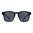thumbnail image 1 of Gentlemans Fashion Rectangle Keyhole Retro Horn Rim Sunglasses Shiny Black, 1 of 4