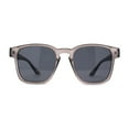 thumbnail image 1 of Gentlemans Fashion Rectangle Keyhole Retro Horn Rim Sunglasses Slate Black, 1 of 4
