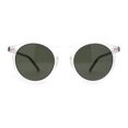 thumbnail image 1 of Gentlemans Fashion Round Keyhole High Temple Horned Sunglasses Frost Tort, 1 of 4