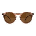 thumbnail image 1 of Gentlemans Fashion Round Keyhole High Temple Horned Sunglasses Matte Brown Tortoise, 1 of 4