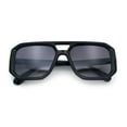thumbnail image 1 of Gentlemans Geometric Flat Top Racer Thick Plastic Hipster Fashion Sunglasses Black -Smoke, 1 of 8