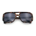 thumbnail image 1 of Gentlemans Geometric Flat Top Racer Thick Plastic Hipster Fashion Sunglasses Tortoise - Smoke, 1 of 8