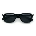 thumbnail image 1 of Gentlemans Hipster Bevel Horn Rim Plastic Fashion Hustler Sunglasses All Black, 1 of 8