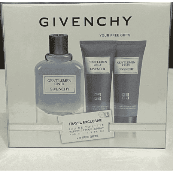 Gentlemen Only By Givenchy Men 3PCs men Set, 3.3 EDT spray + 2.5 AS balm + Gel