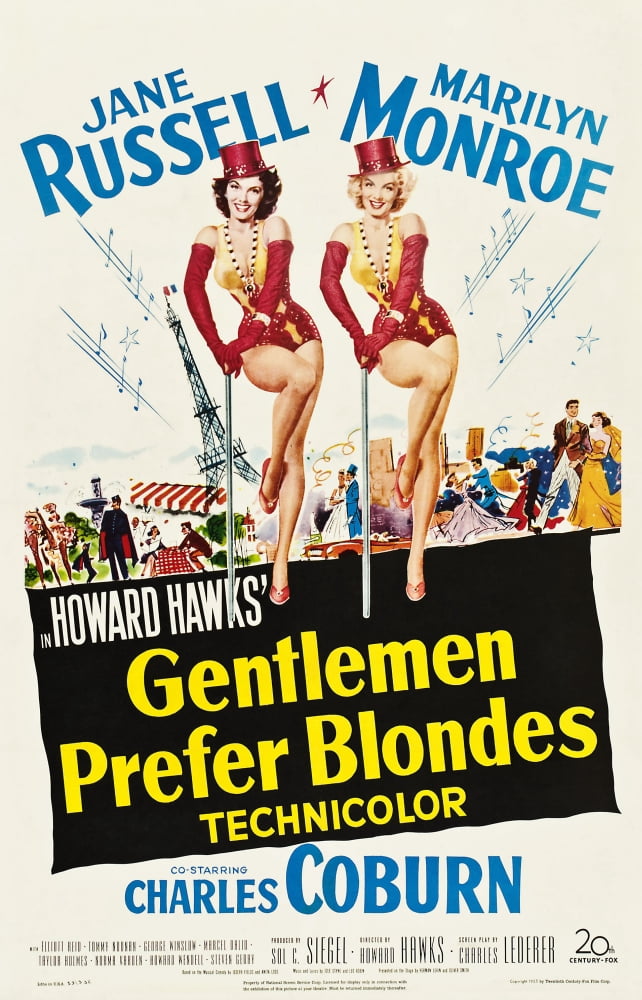 Gentlemen Prefer Blondes Canvas Art -  (11 x 17)