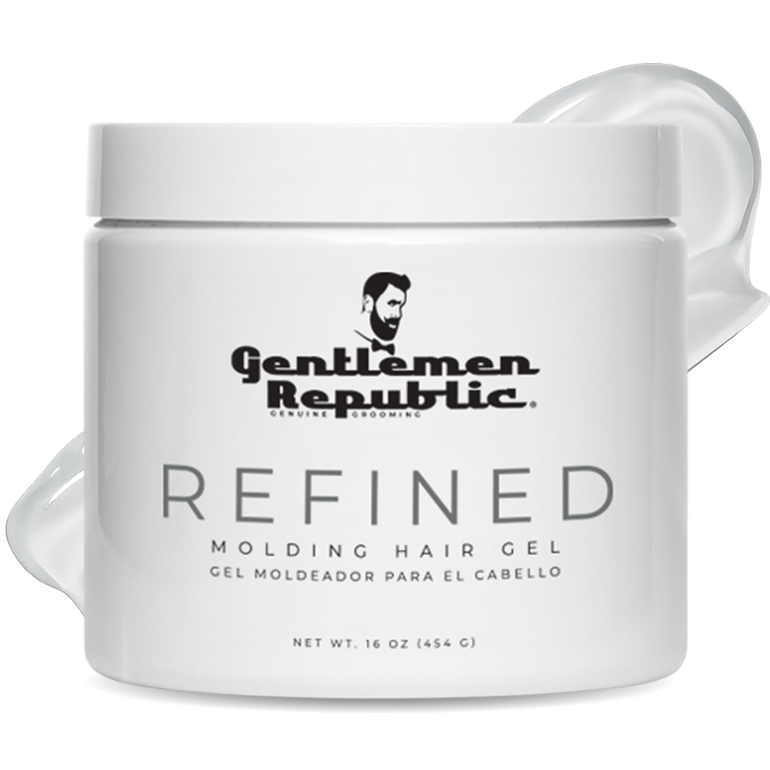 Gentlemen Republic 16oz Refined Hair Gel – Premium Men’s Styling Gel, 24 Hour Hold & Shine, Alcohol-Free, No Parabens