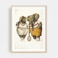thumbnail image 1 of Gentlemen of the Court - Drawing Humor Tennis Vintage Fantasy Oak Framed Wall Art Print 12 x 16 inches, 1 of 15