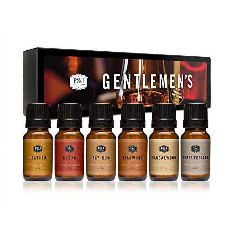 Gentlemen's Set Of 6 X10ml Premium Grade Fragrance Essential Oil