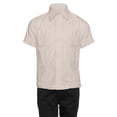thumbnail image 1 of Gentlemens Collection Big Boy's Little boys Long Sleeve/Short Sleeve Linen Look Guayabera Shirt, 1 of 4
