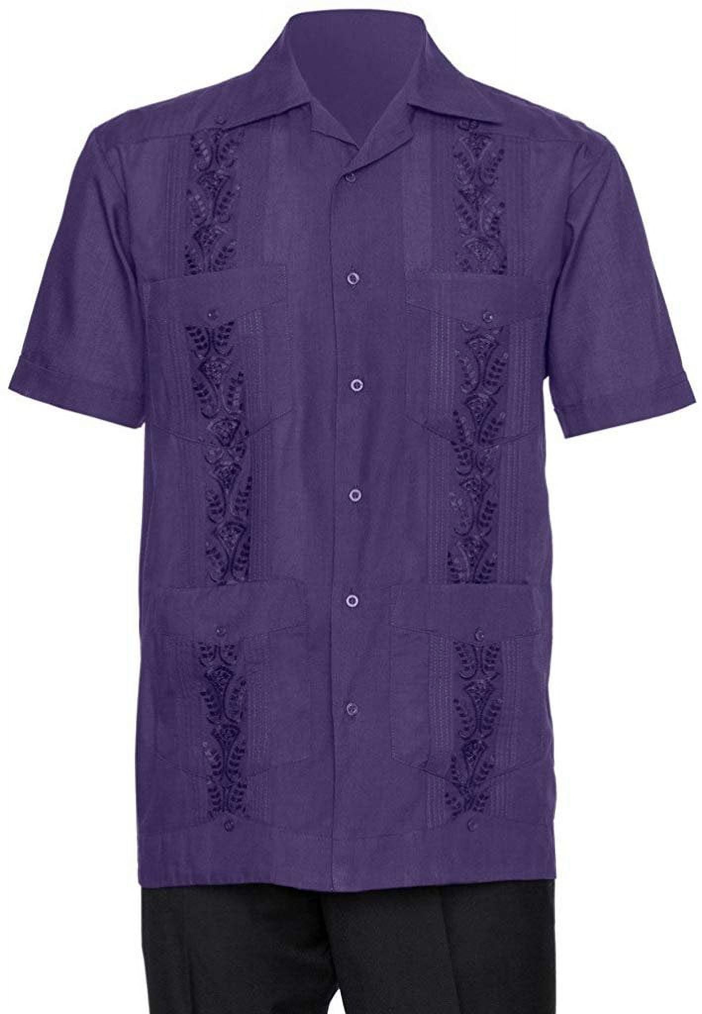 Mardi Gras Youth Guayabera In Purple main image 1