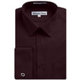 thumbnail image 1 of Gentlemens Collection Men's 1916FC French Cuff Solid Dress Shirt - Burgundy - 22 6-7, 1 of 2